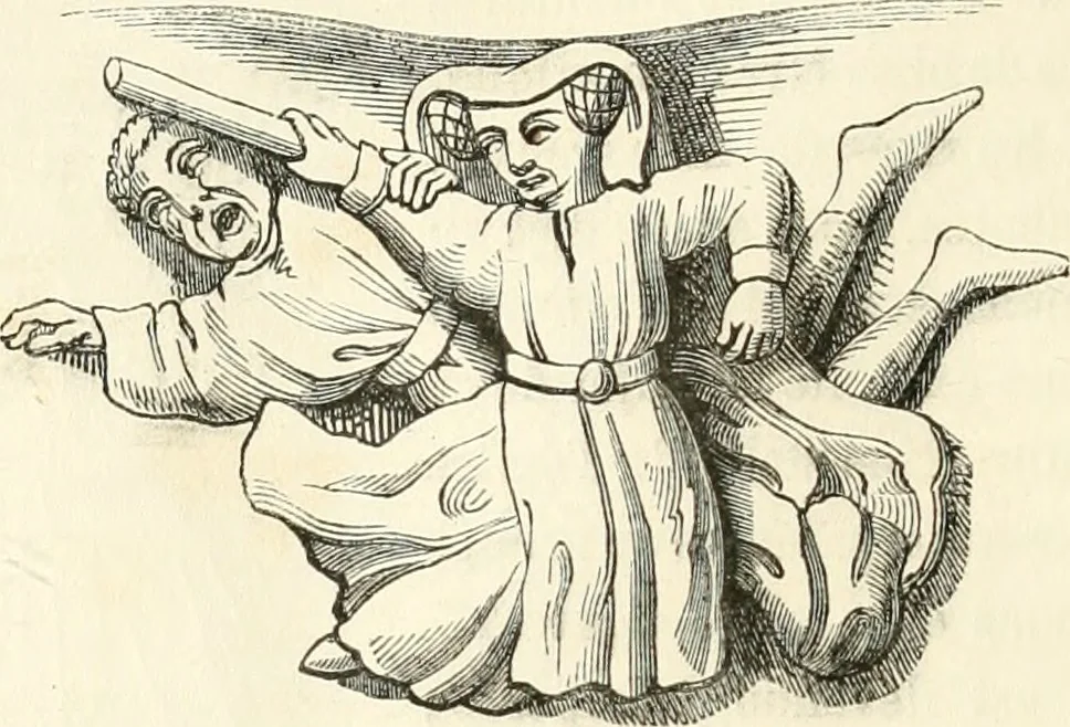 An illustration from Histoire de la caricature et du grotesque dans la littérature et dans l'art, 1875, leaf 153