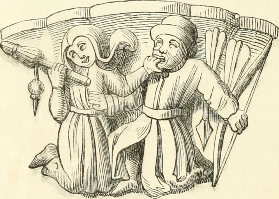 An illustration from Histoire de la caricature et du grotesque dans la littérature et dans l'art, 1875, leaf 153