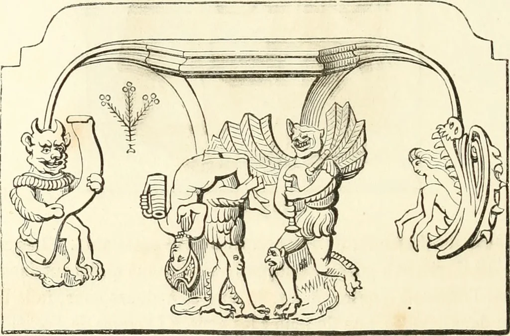 An illustration from Histoire de la caricature et du grotesque dans la littérature et dans l'art, 1875, leaf 165