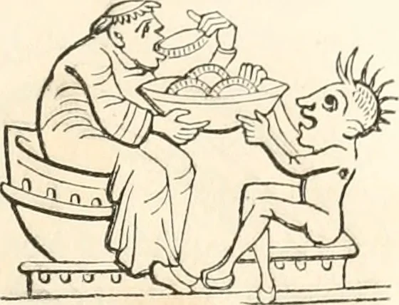 An illustration from Histoire de la caricature et du grotesque dans la littérature et dans l'art, 1875, leaf 174