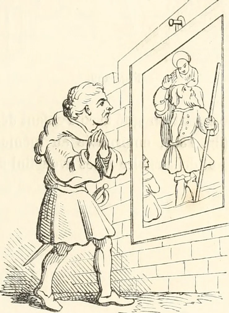 An illustration from Histoire de la caricature et du grotesque dans la littérature et dans l'art, 1875, leaf 242