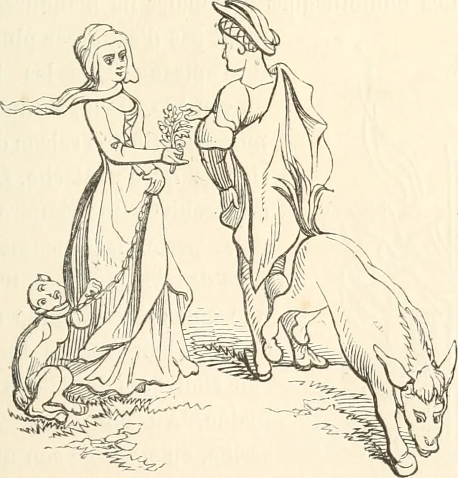 An illustration from Histoire de la caricature et du grotesque dans la littérature et dans l'art, 1875, leaf 264