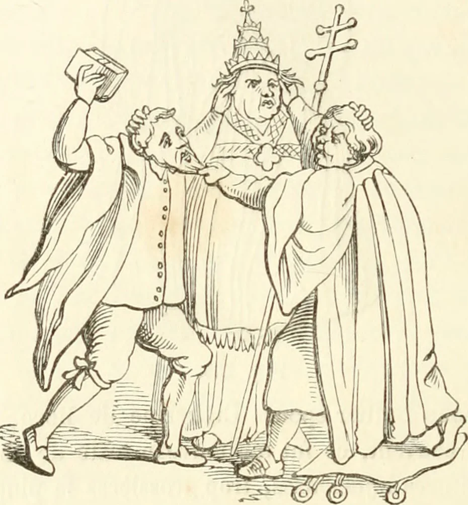An illustration from Histoire de la caricature et du grotesque dans la littérature et dans l'art, 1875, leaf 277