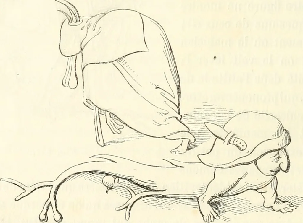 An illustration from Histoire de la caricature et du grotesque dans la littérature et dans l'art, 1875, leaf 305