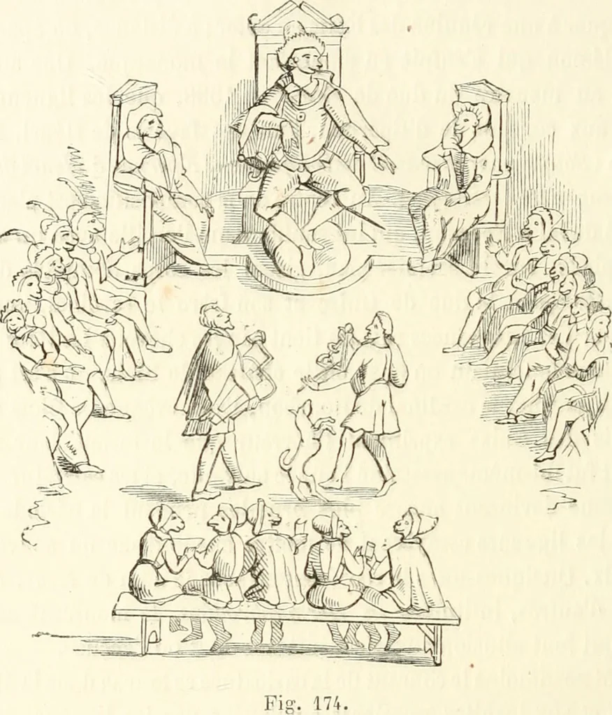 An illustration from Histoire de la caricature et du grotesque dans la littérature et dans l'art, 1875, leaf 361
