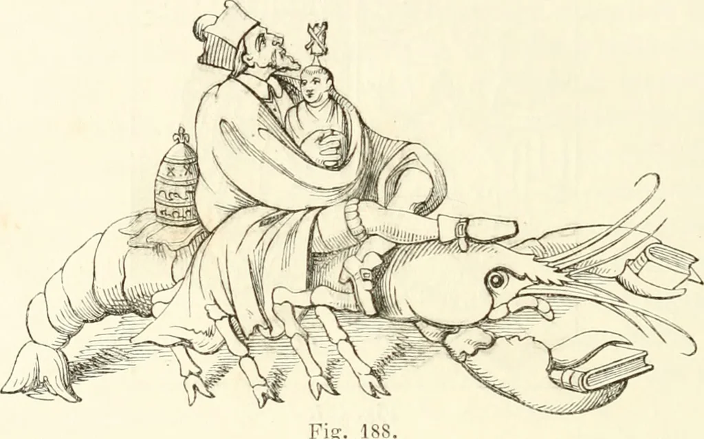 An illustration from Histoire de la caricature et du grotesque dans la littérature et dans l'art, 1875, leaf 413