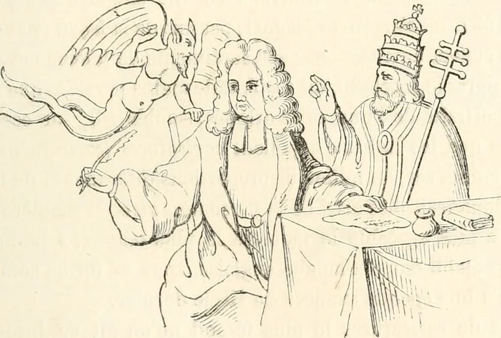 An illustration from Histoire de la caricature et du grotesque dans la littérature et dans l'art, 1875, leaf 418