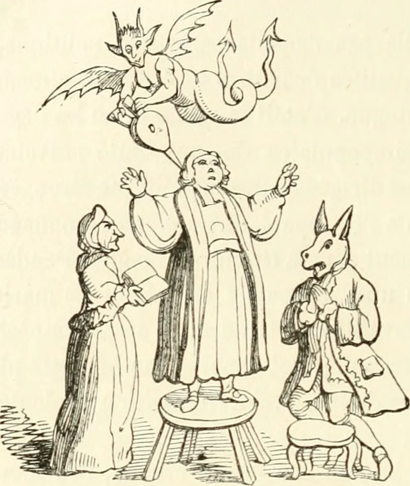 An illustration from Histoire de la caricature et du grotesque dans la littérature et dans l'art, 1875, leaf 435