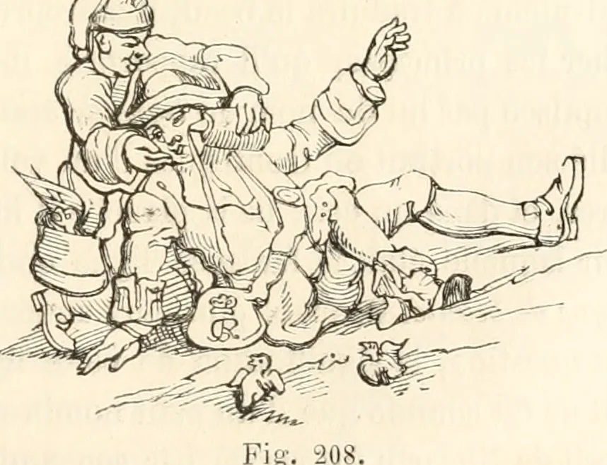 An illustration from Histoire de la caricature et du grotesque dans la littérature et dans l'art, 1875, leaf 442