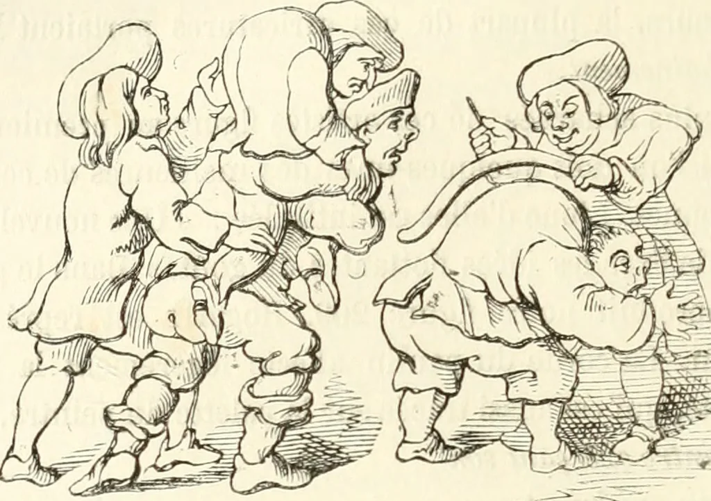 An illustration from Histoire de la caricature et du grotesque dans la littérature et dans l'art, 1875, leaf 445