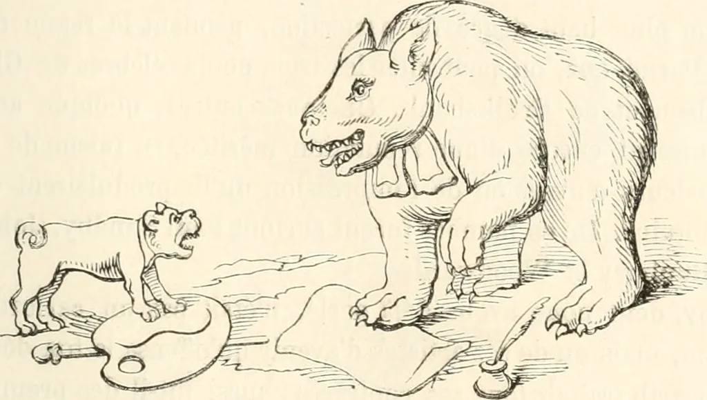 An illustration from Histoire de la caricature et du grotesque dans la littérature et dans l'art, 1875, leaf 450