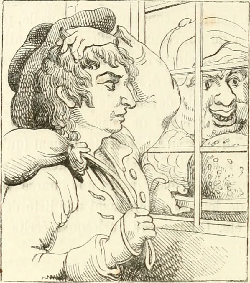 An illustration from Histoire de la caricature et du grotesque dans la littérature et dans l'art, 1875, leaf 461