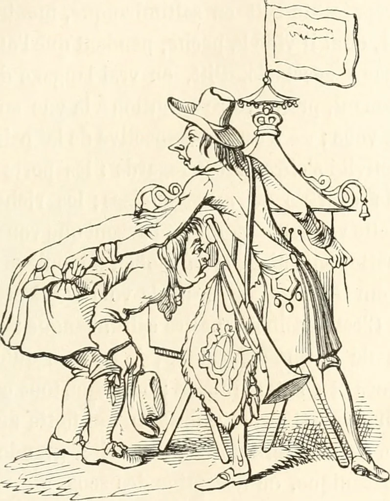 An illustration from Histoire de la caricature et du grotesque dans la littérature et dans l'art, 1875, leaf 484