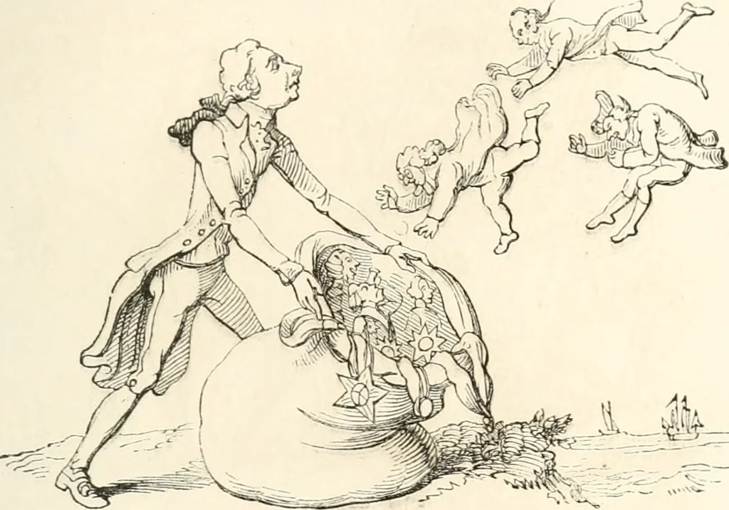 An illustration from Histoire de la caricature et du grotesque dans la littérature et dans l'art, 1875, leaf 486