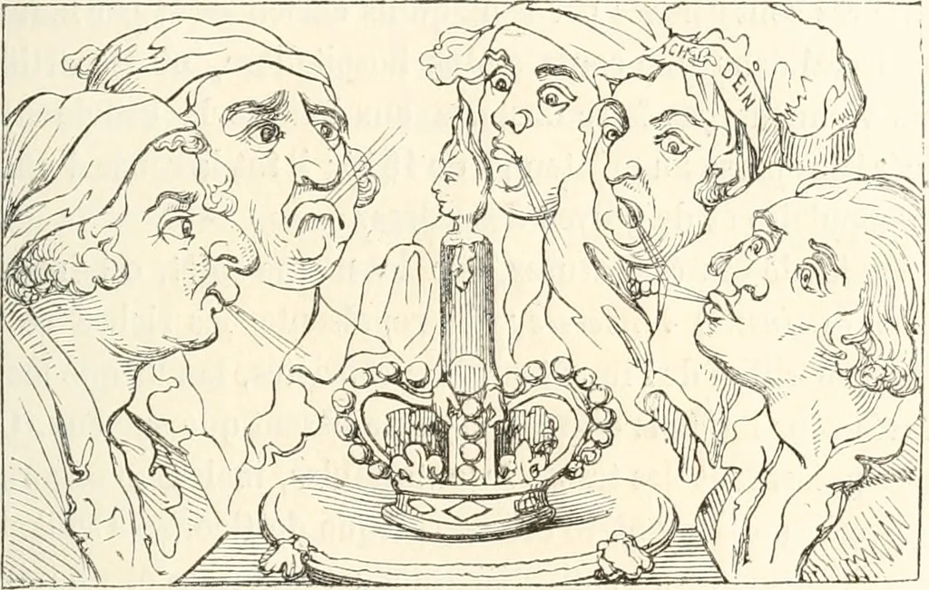 An illustration from Histoire de la caricature et du grotesque dans la littérature et dans l'art, 1875, leaf 488