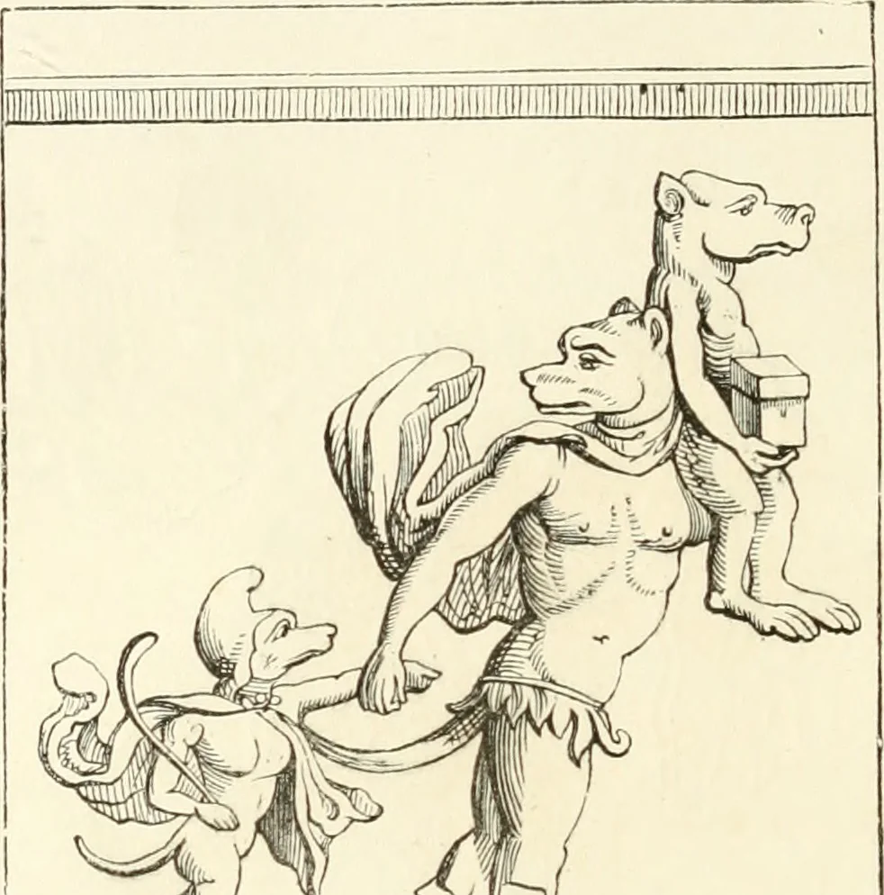 An illustration from Histoire de la caricature et du grotesque dans la littérature et dans l'art, 1875, leaf 57