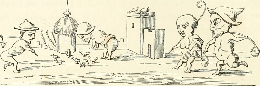 An illustration from Histoire de la caricature et du grotesque dans la littérature et dans l'art, 1875, leaf 71