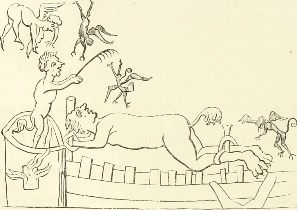 An illustration from Histoire de la caricature et du grotesque dans la littérature et dans l'art, 1875, leaf 91