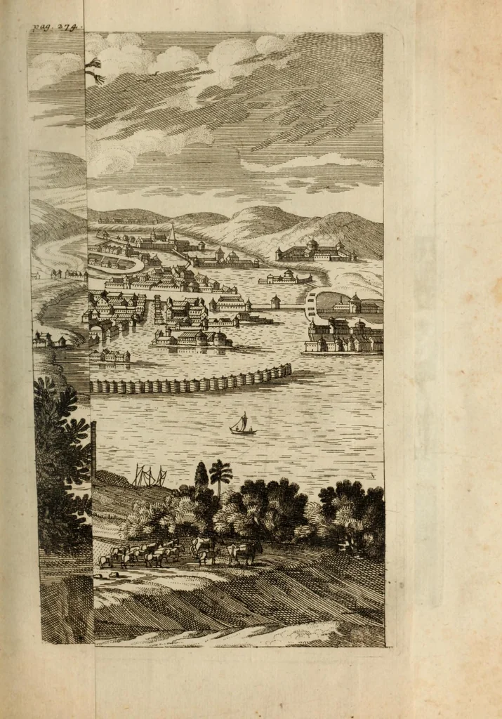 An illustration from Histoire de la conquête du Mexique, ou, de la Nouvelle Espagne, 1691, leaf 325