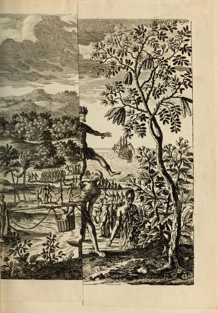 An illustration from Histoire de la conquête du Mexique, ou, de la Nouvelle Espagne, 1691, leaf 347