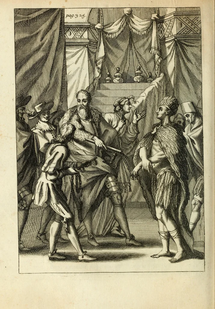 An illustration from Histoire de la conquête du Mexique, ou, de la Nouvelle Espagne, 1691, leaf 384