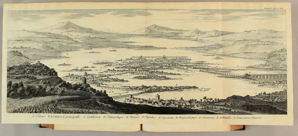An illustration from Histoire de la conquête du Mexique, ou de la Nouvelle Espagne., 1691, leaf 321