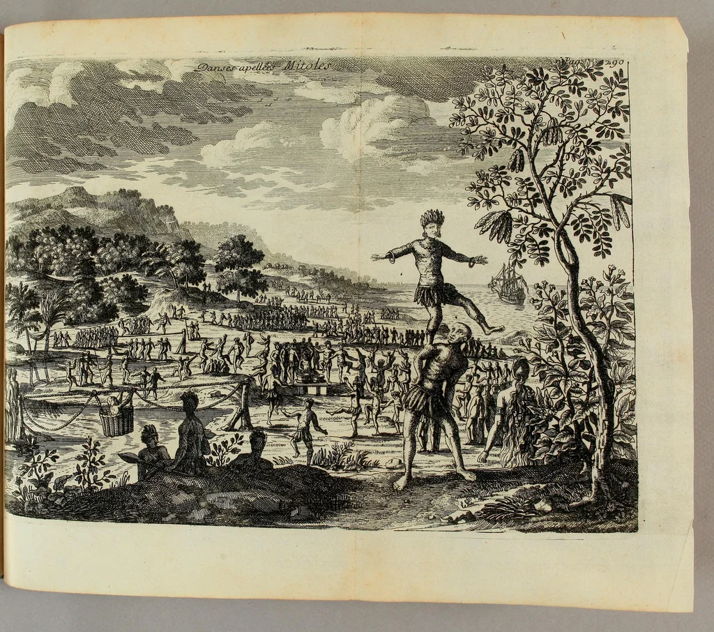 An illustration from Histoire de la conquête du Mexique, ou de la Nouvelle Espagne., 1691, leaf 347