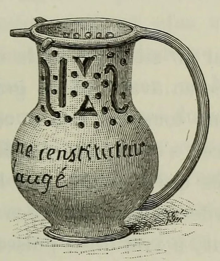 An illustration from Histoire de la céramique: poteries, faiences et porcelaines chez tous les peuples depuis les temps anciens jusqu'à nos jours, 1882, leaf 189