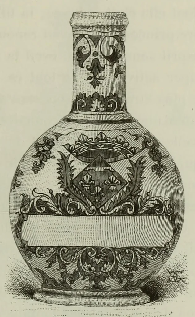 An illustration from Histoire de la céramique: poteries, faiences et porcelaines chez tous les peuples depuis les temps anciens jusqu'à nos jours, 1882, leaf 337