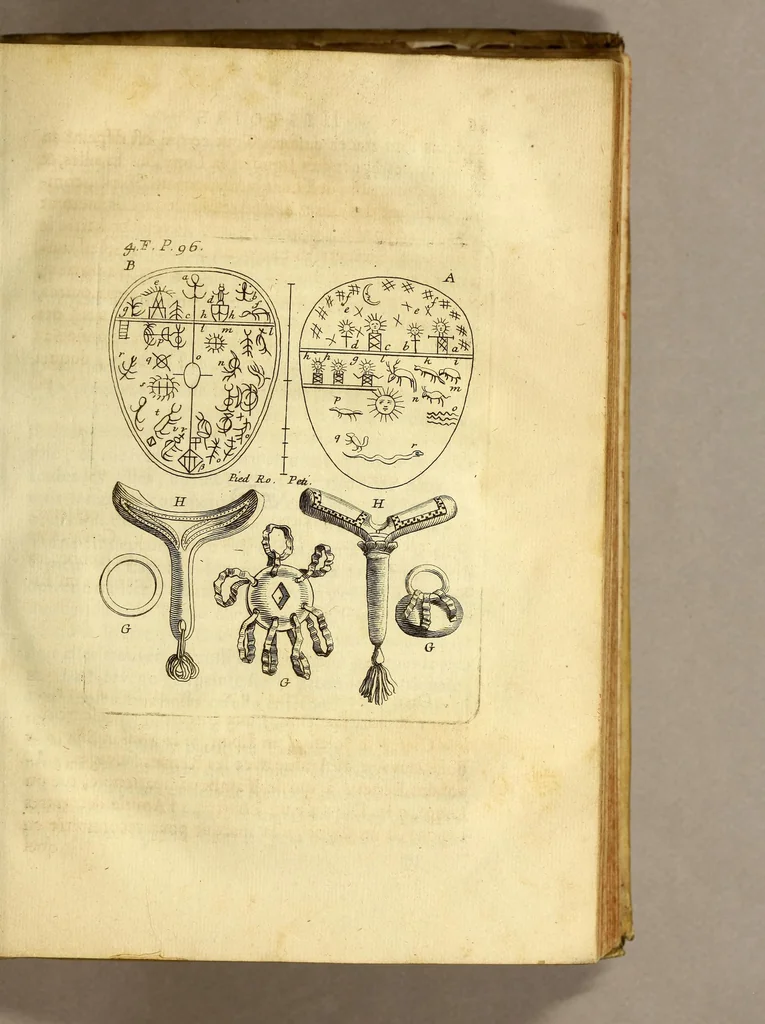 An illustration from Histoire de la Laponie, : sa description, l'origine, les moeurs, la maniere de vivre de ses habitans, leur religion, leur magie, & les choses rares du païs. Avec plusieurs additions & augmentations fort curieuses, qui jusques-icy n'ont pas esté imprimées., 1678, leaf 153