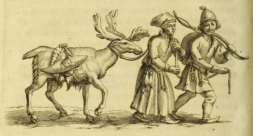 An illustration from Histoire de la Laponie, : sa description, l'origine, les moeurs, la maniere de vivre de ses habitans, leur religion, leur magie, & les choses rares du païs. Avec plusieurs additions & augmentations fort curieuses, qui jusques-icy n'ont pas esté imprimées., 1678, leaf 362
