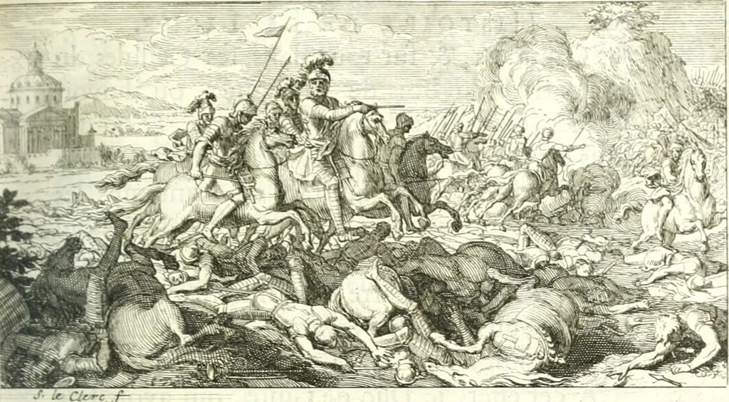 An illustration from Histoire de la Ligue, 1683, leaf 166