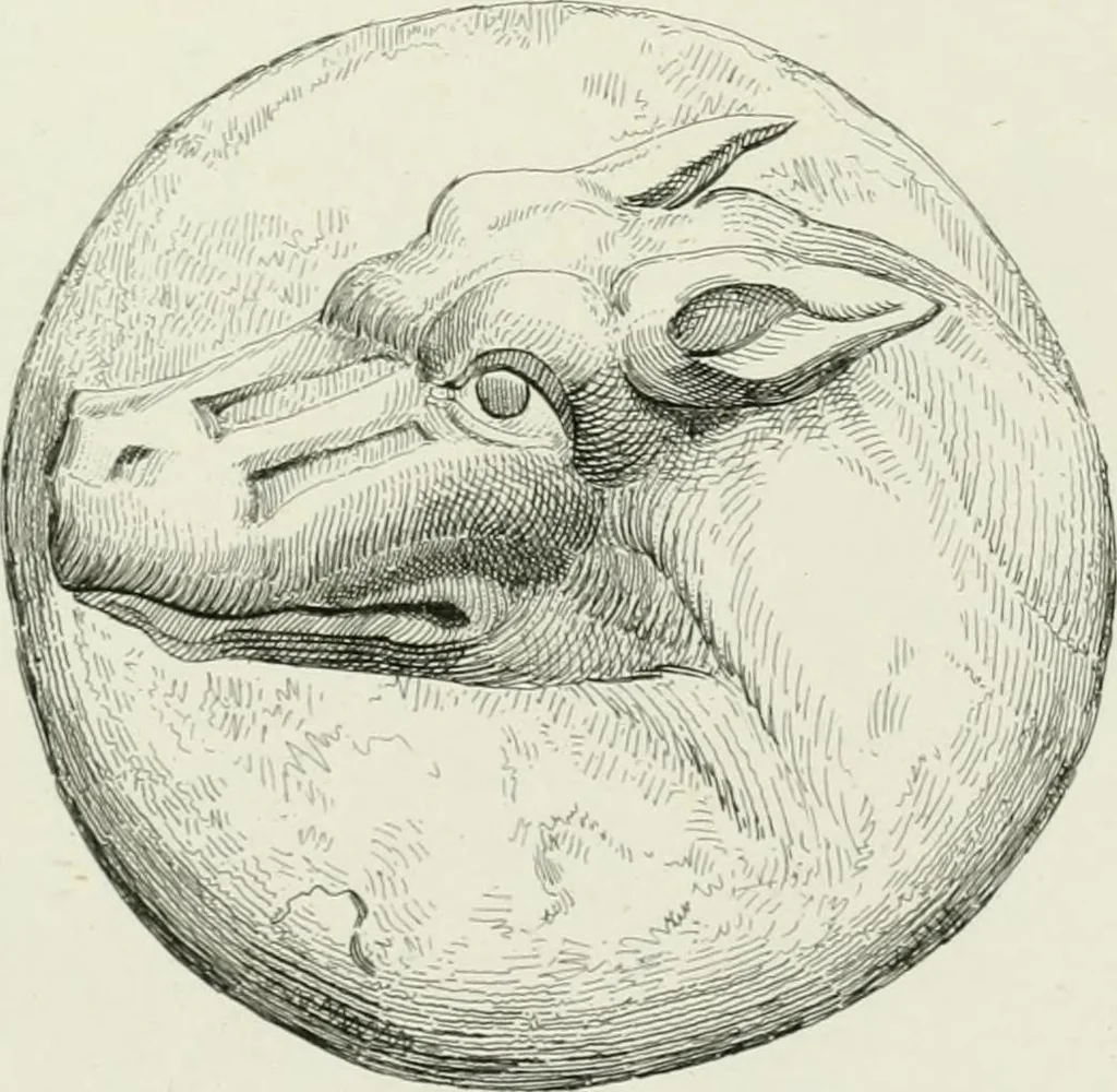 An illustration from Histoire de la monnaie romaine. Traduite de l'allemand par le duc de Blacas, 1865, leaf 206