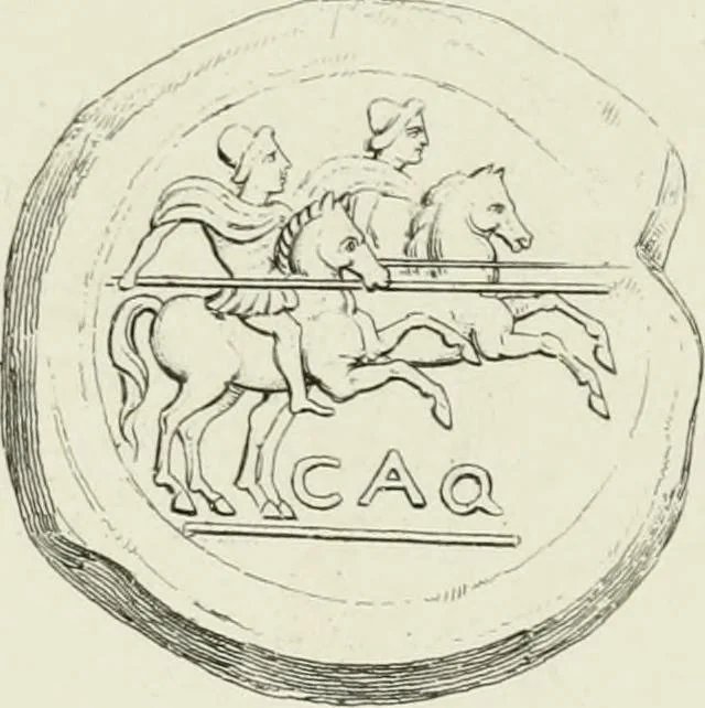 An illustration from Histoire de la monnaie romaine. Traduite de l'allemand par le duc de Blacas, 1865, leaf 208