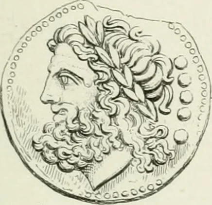 An illustration from Histoire de la monnaie romaine. Traduite de l'allemand par le duc de Blacas, 1865, leaf 208