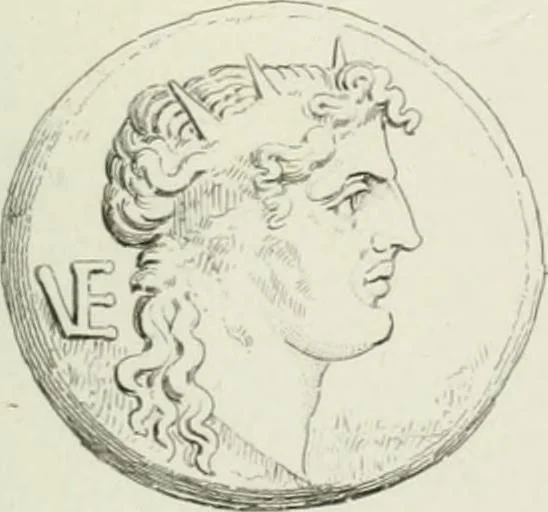 An illustration from Histoire de la monnaie romaine. Traduite de l'allemand par le duc de Blacas, 1865, leaf 208