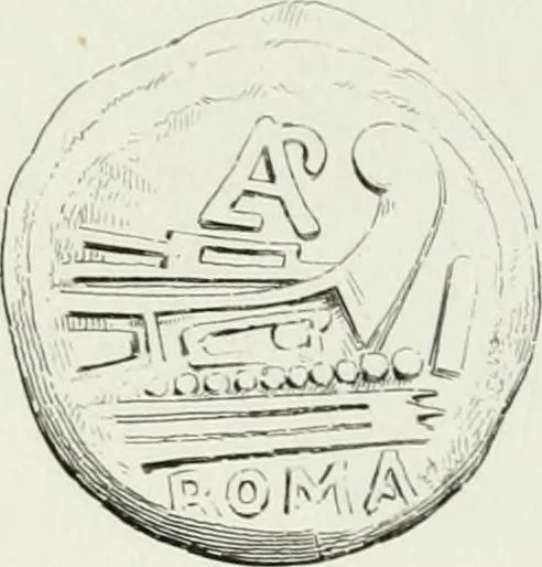 An illustration from Histoire de la monnaie romaine. Traduite de l'allemand par le duc de Blacas, 1865, leaf 226