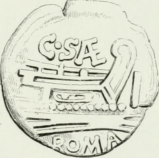 An illustration from Histoire de la monnaie romaine. Traduite de l'allemand par le duc de Blacas, 1865, leaf 226