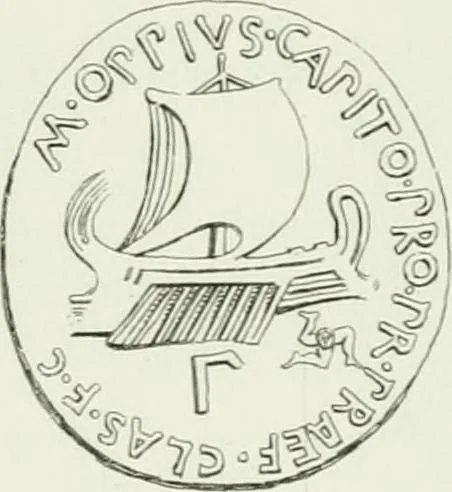An illustration from Histoire de la monnaie romaine. Traduite de l'allemand par le duc de Blacas, 1865, leaf 244