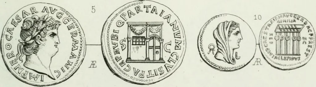 An illustration from Histoire de la monnaie romaine. Traduite de l'allemand par le duc de Blacas, 1865, leaf 248