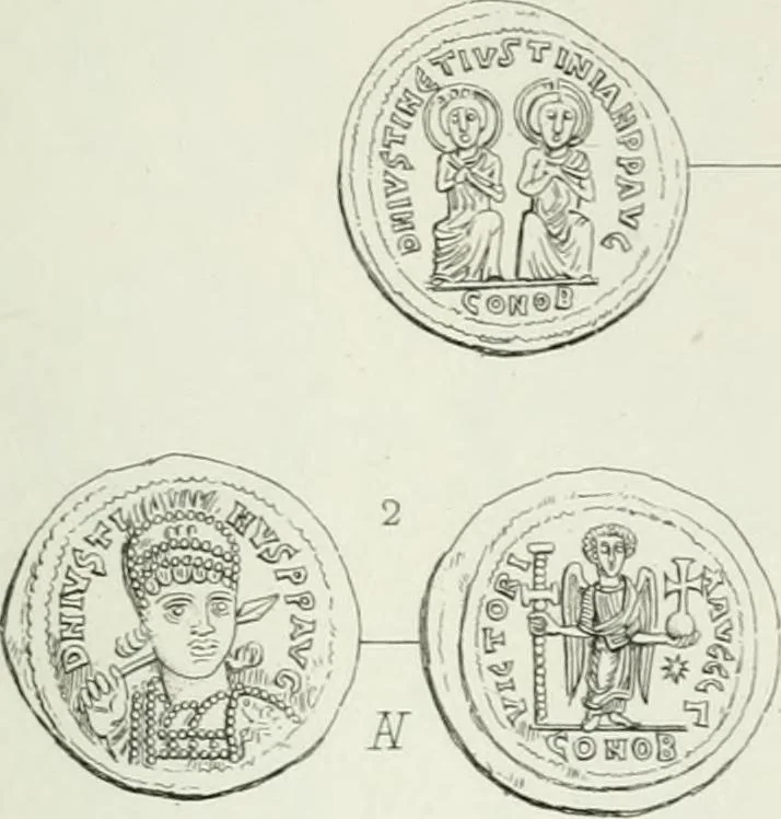 An illustration from Histoire de la monnaie romaine. Traduite de l'allemand par le duc de Blacas, 1865, leaf 256