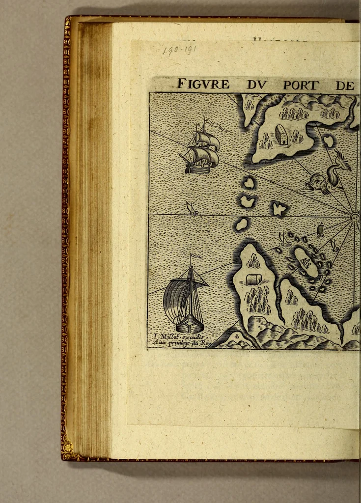 An illustration from Histoire de la Nouuelle France : contenat les navigations, dećouvertes, & habitations faites par les François és Indes Occidentales & Nouvelle-France ... : avec les tables & figures necessaires., 1618, leaf 256
