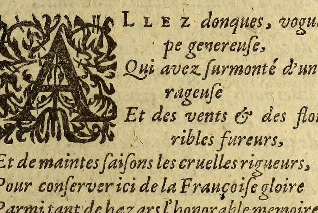 An illustration from Histoire de la Nouuelle France : contenat les navigations, dećouvertes, & habitations faites par les François és Indes Occidentales & Nouvelle-France ... : avec les tables & figures necessaires., 1618, leaf 17