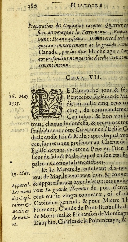An illustration from Histoire de la Nouvelle France : contenat les navigations, découvertes, & habitations faites par les Fançois és Indes Occidentales & Nouvelle-France ... avec les tables & figures d'icelle., 1611, leaf 346