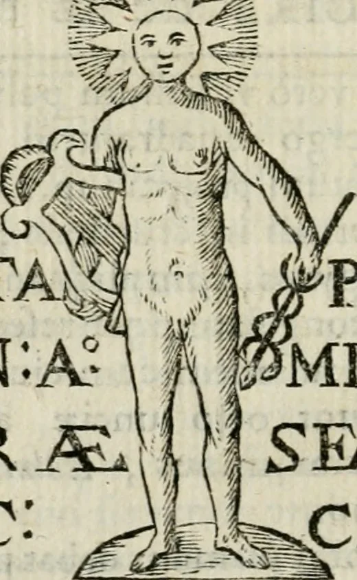 An illustration from Histoire de la philosophie hermetique : accompagnée d'un catalogue raisonné des ecrivains de cette science : avec le véritable Philalethe, revû sur les originaux, 1742, leaf 73