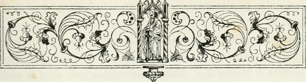 An illustration from Histoire de l'architecture sacrée du quatrième au dixième siècle dans les anciens évêchés de Genève, Lausanne et Sion, 1853, leaf 14