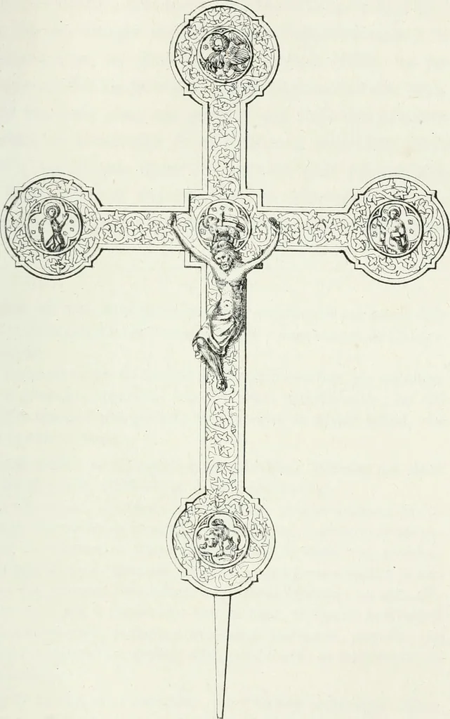 An illustration from Histoire de l'architecture sacrée du quatrième au dixième siècle dans les anciens évêchés de Genève, Lausanne et Sion, 1853, leaf 150