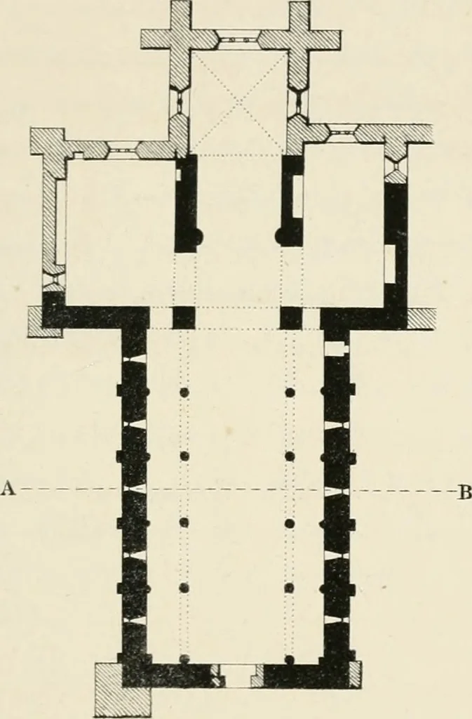 An illustration from Histoire de l'architecture sacrée du quatrième au dixième siècle dans les anciens évêchés de Genève, Lausanne et Sion, 1853, leaf 162