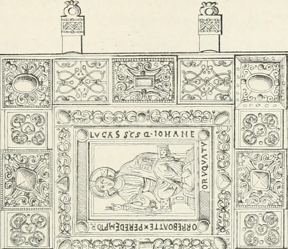 An illustration from Histoire de l'architecture sacrée du quatrième au dixième siècle dans les anciens évêchés de Genève, Lausanne et Sion, 1853, leaf 190