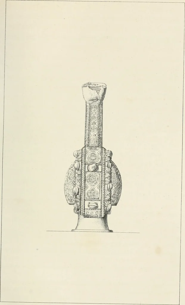 An illustration from Histoire de l'architecture sacrée du quatrième au dixième siècle dans les anciens évêchés de Genève, Lausanne et Sion, 1853, leaf 214